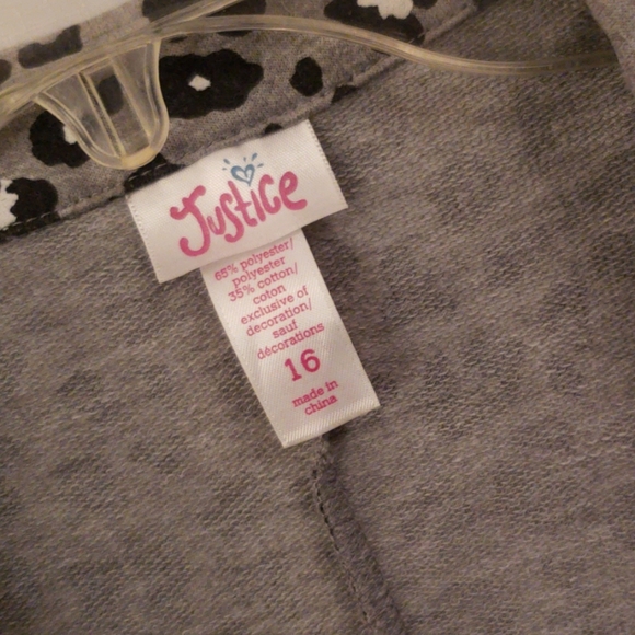 Justice gray animal print and sequin blazer - Picture 3 of 4